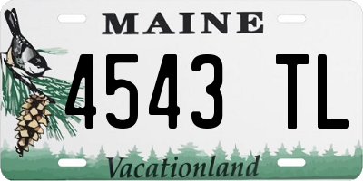ME license plate 4543TL