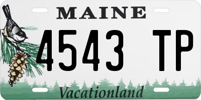 ME license plate 4543TP