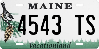 ME license plate 4543TS