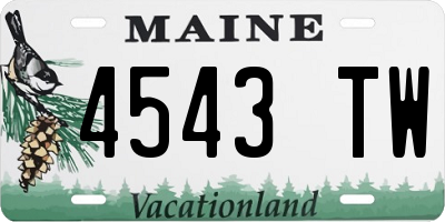 ME license plate 4543TW