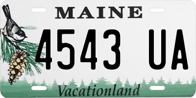 ME license plate 4543UA