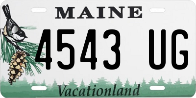 ME license plate 4543UG