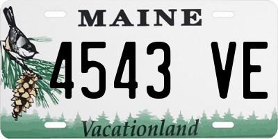 ME license plate 4543VE