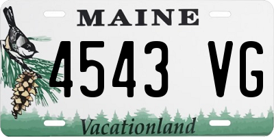 ME license plate 4543VG