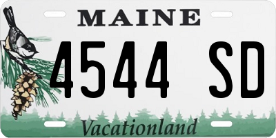 ME license plate 4544SD