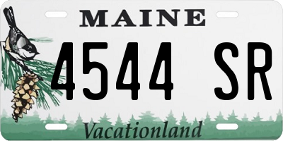 ME license plate 4544SR