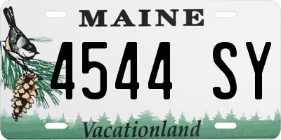 ME license plate 4544SY