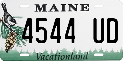 ME license plate 4544UD