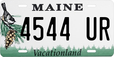 ME license plate 4544UR