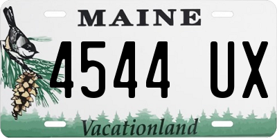 ME license plate 4544UX
