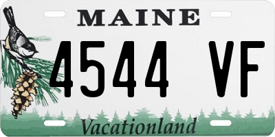 ME license plate 4544VF