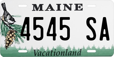 ME license plate 4545SA