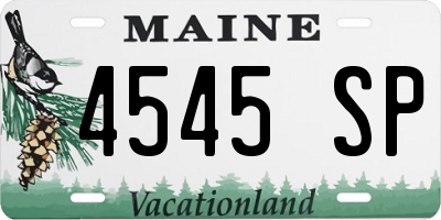 ME license plate 4545SP