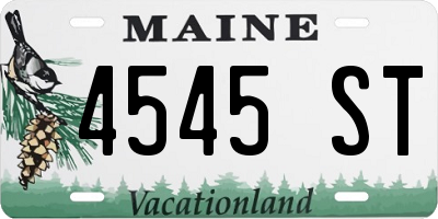 ME license plate 4545ST