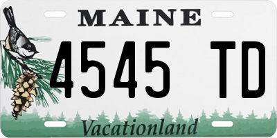 ME license plate 4545TD