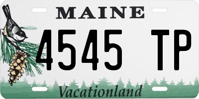 ME license plate 4545TP