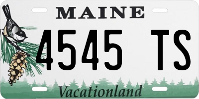 ME license plate 4545TS