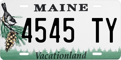 ME license plate 4545TY