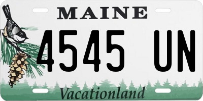 ME license plate 4545UN