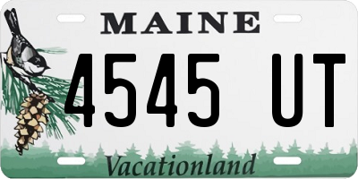 ME license plate 4545UT