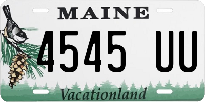 ME license plate 4545UU