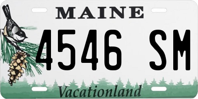ME license plate 4546SM
