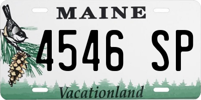 ME license plate 4546SP