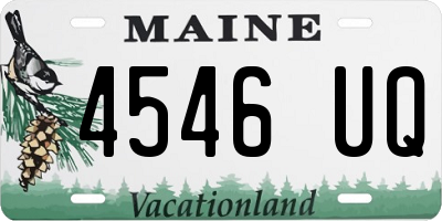 ME license plate 4546UQ