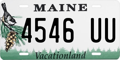 ME license plate 4546UU