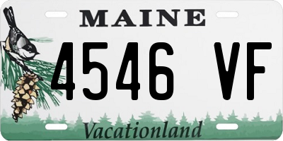 ME license plate 4546VF