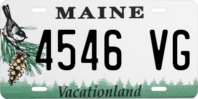 ME license plate 4546VG