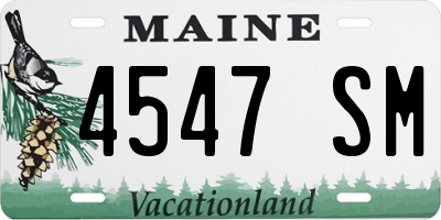ME license plate 4547SM