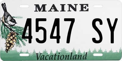 ME license plate 4547SY