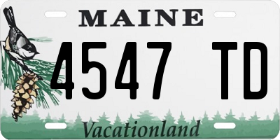 ME license plate 4547TD