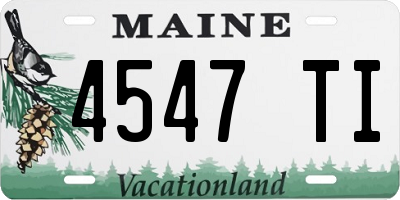 ME license plate 4547TI