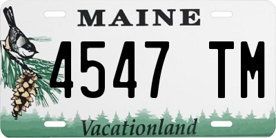 ME license plate 4547TM