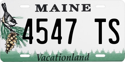ME license plate 4547TS