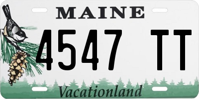 ME license plate 4547TT