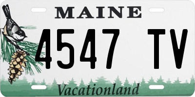 ME license plate 4547TV