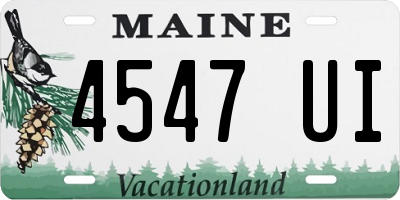 ME license plate 4547UI