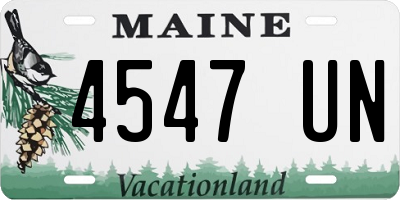ME license plate 4547UN