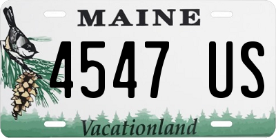 ME license plate 4547US