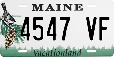 ME license plate 4547VF