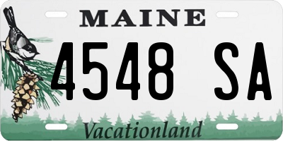 ME license plate 4548SA