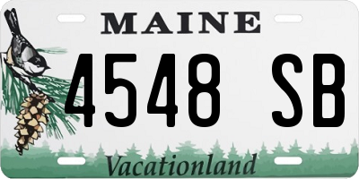 ME license plate 4548SB