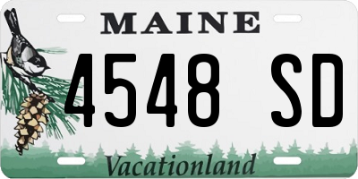 ME license plate 4548SD