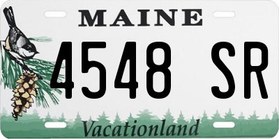 ME license plate 4548SR