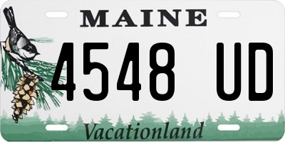 ME license plate 4548UD