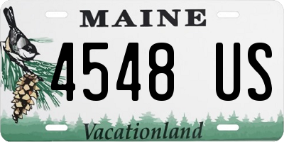 ME license plate 4548US