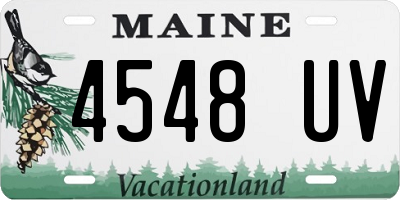 ME license plate 4548UV